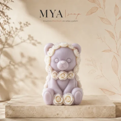 Molde de Oso de Rosas 6 cm V832