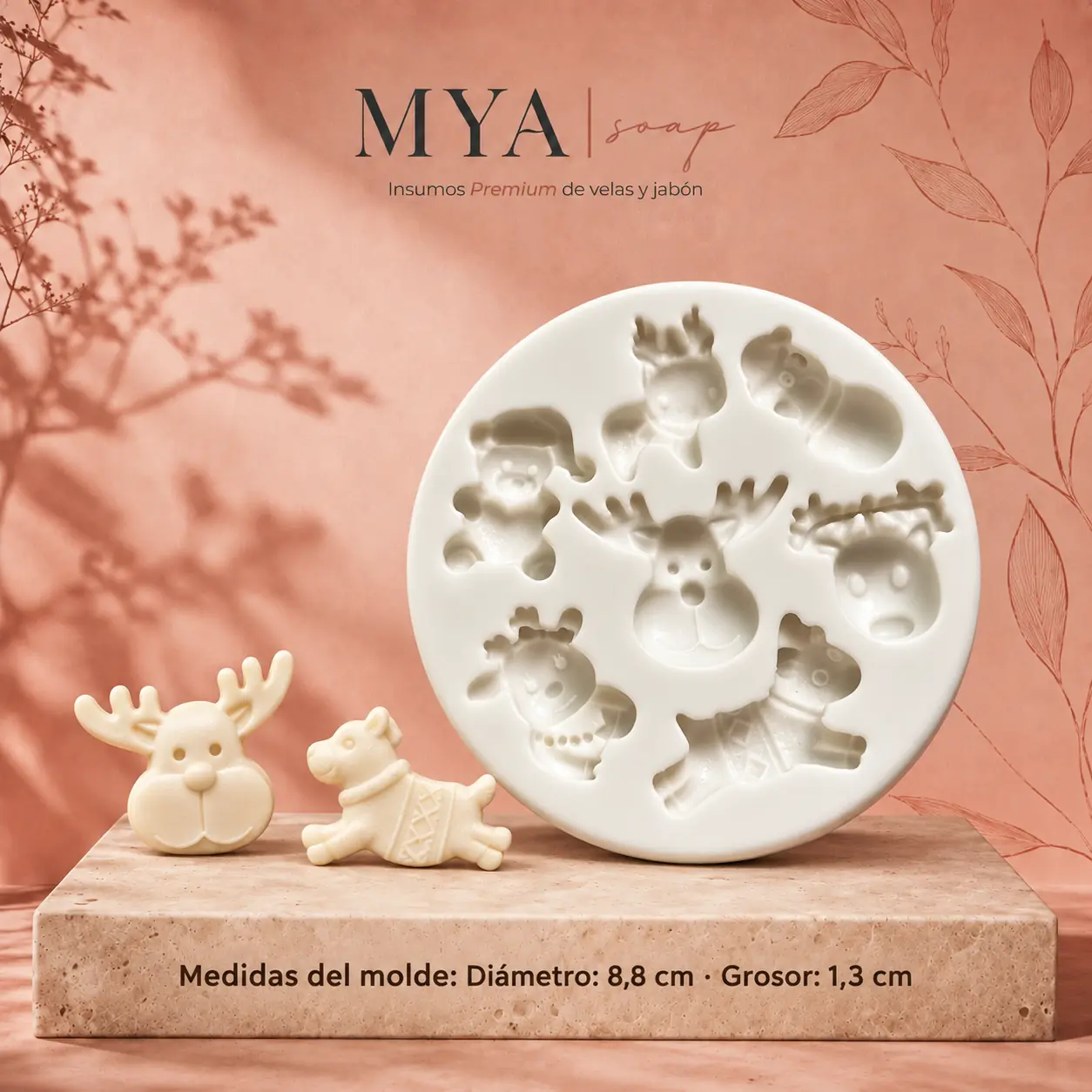 Molde para wax melts de Alce redondo – Wax 010