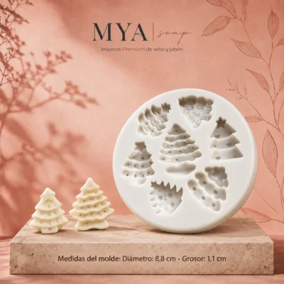 Molde para wax melts de Árboles de Navidad – Wax 008