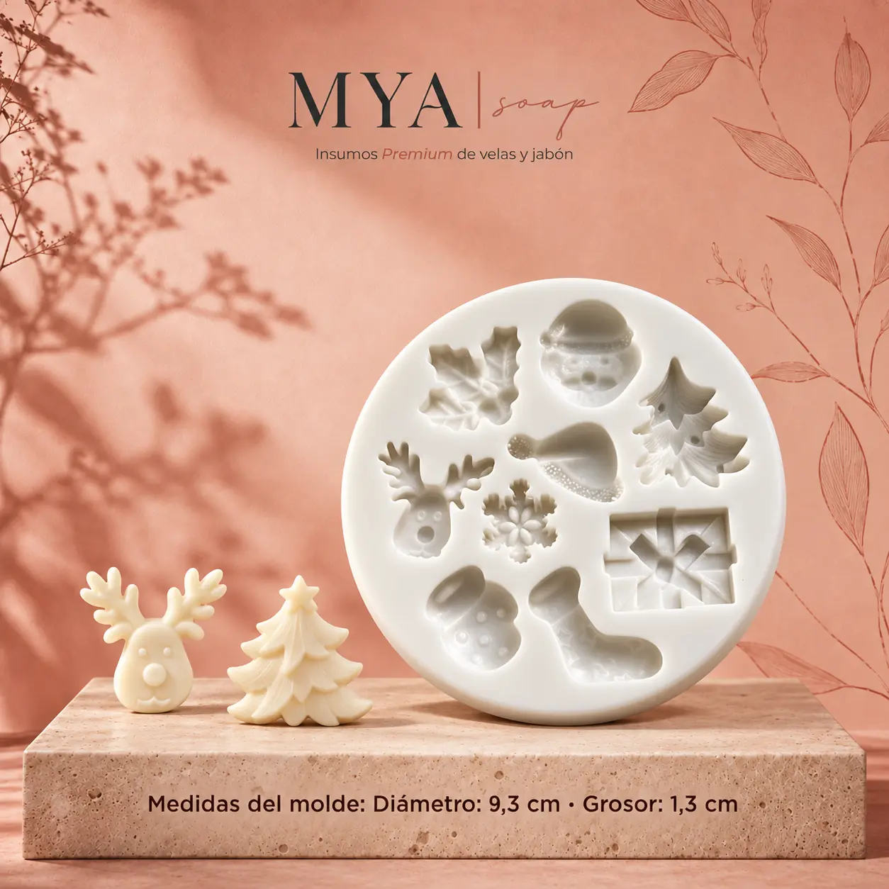 Molde para wax melts de Guante navideño – Wax 011